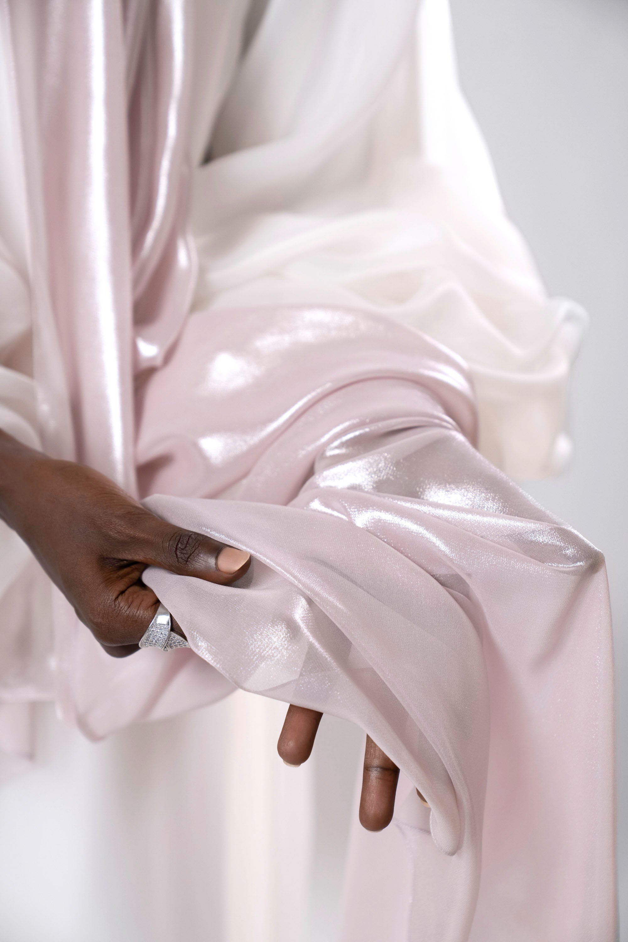 Light Pink Frost - Chiffon Scarf