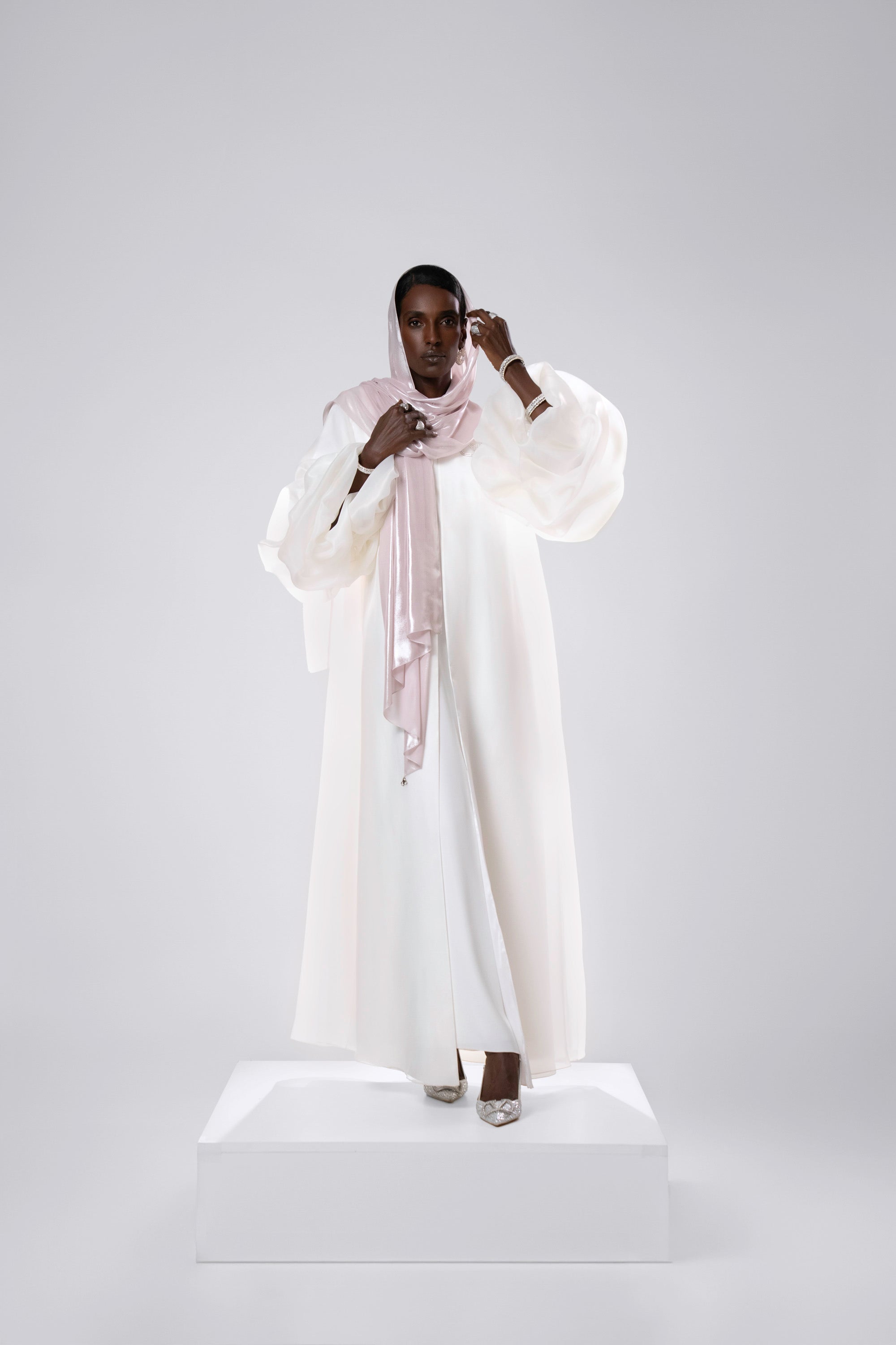 Light Pink Frost - Chiffon Scarf