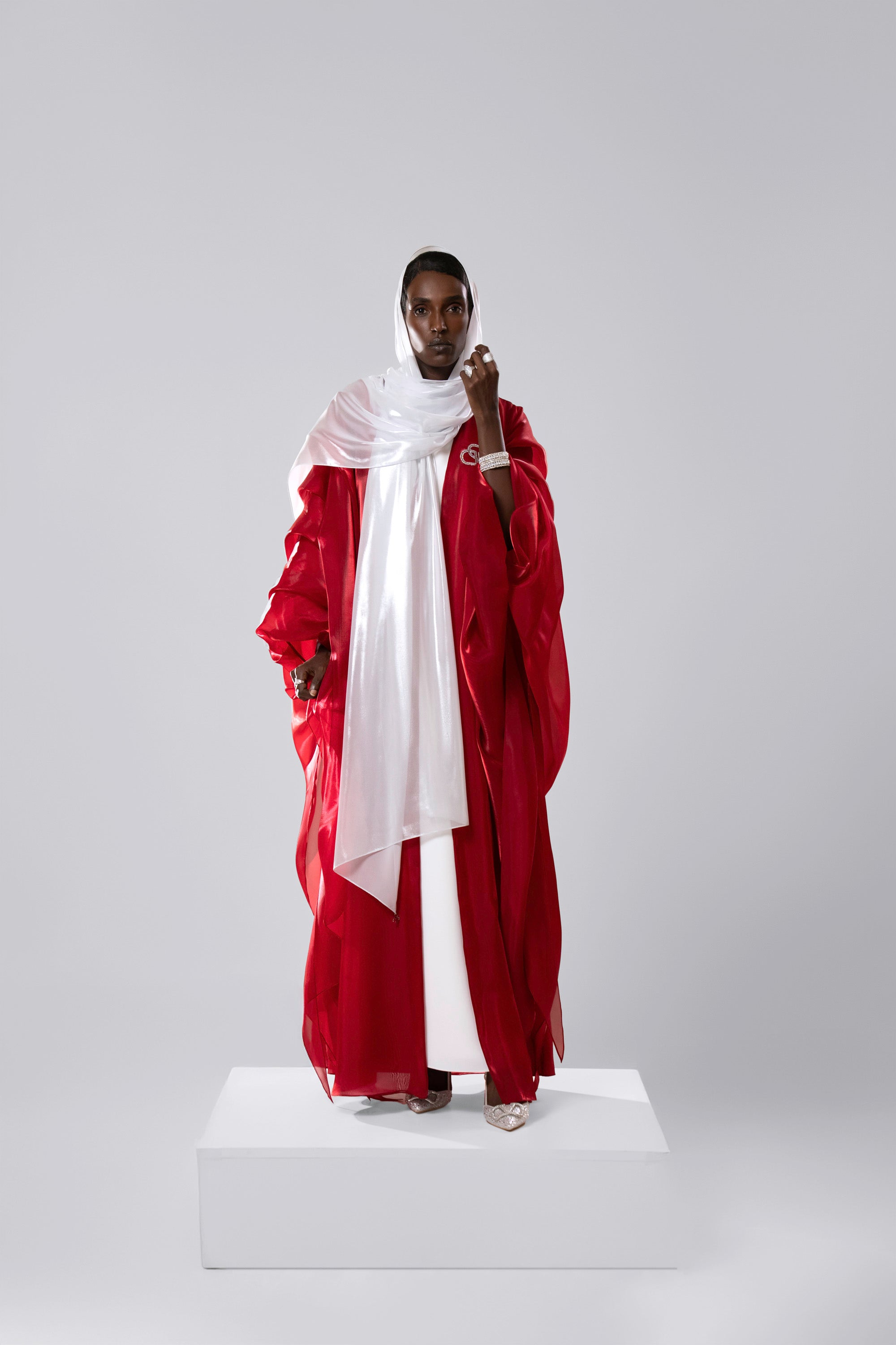 الثلج الفضي - وشاح شيفون