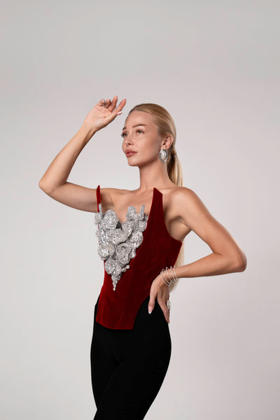 Liana - Velvet Silver Bloom