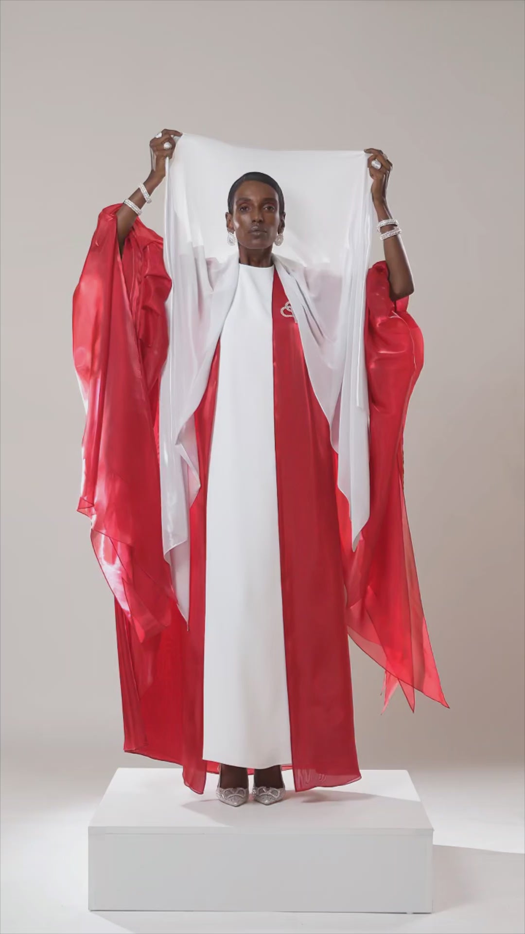 الثلج الفضي - وشاح شيفون