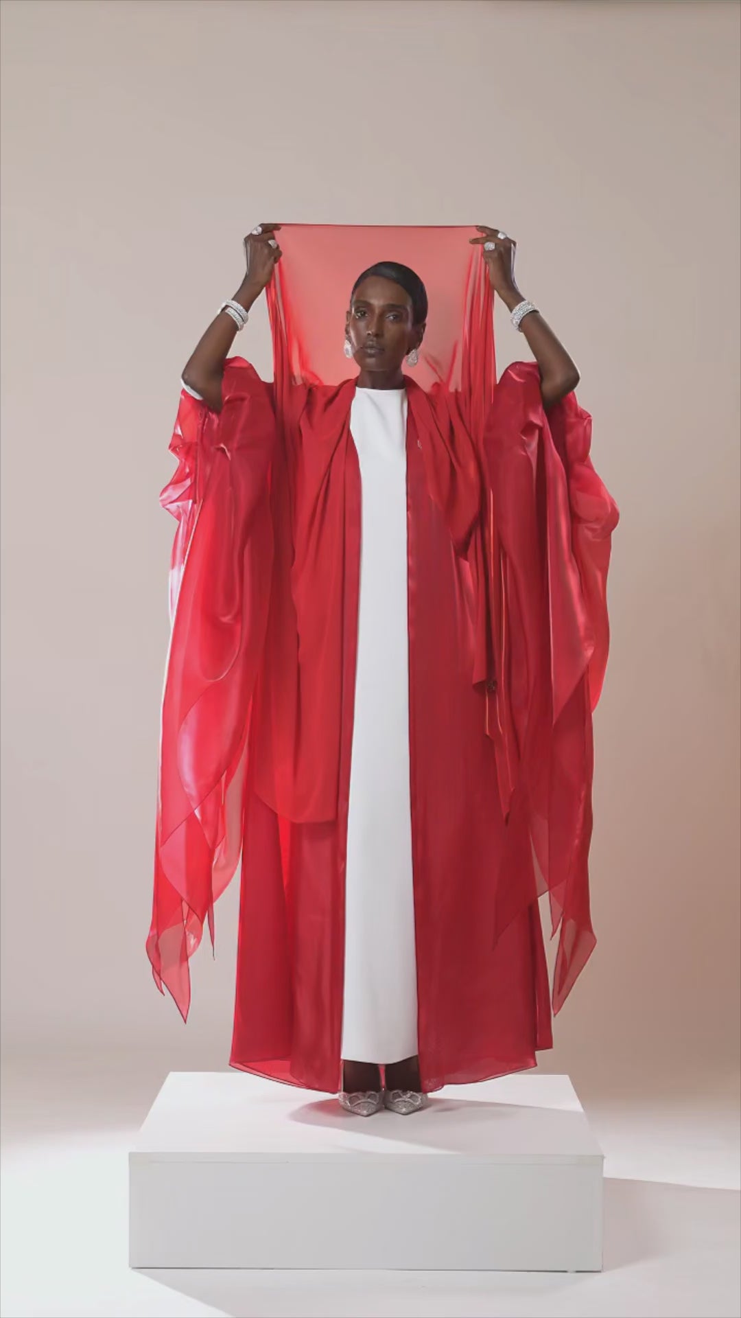 Red Frost - Chiffon Scarf